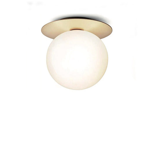 Apliqué de metal dorado y vidrio opal Loft Cristal