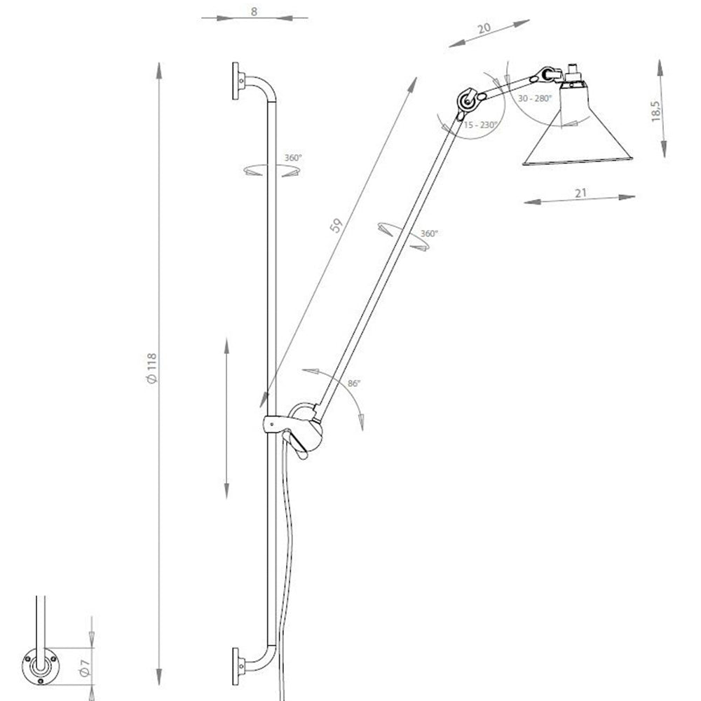 Aplique metálico negra Allegra