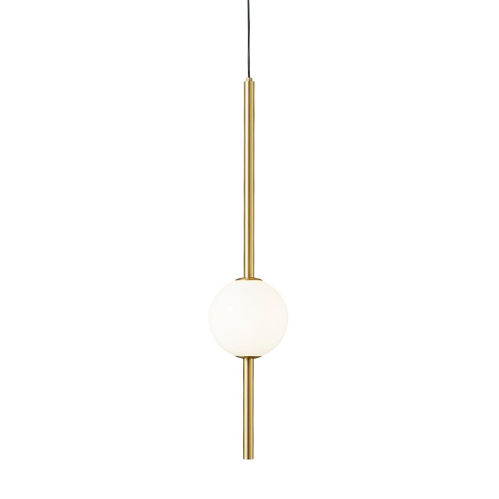 Lámpara colgante led de vidrio y aluminio dorado End Light 1 Esfera