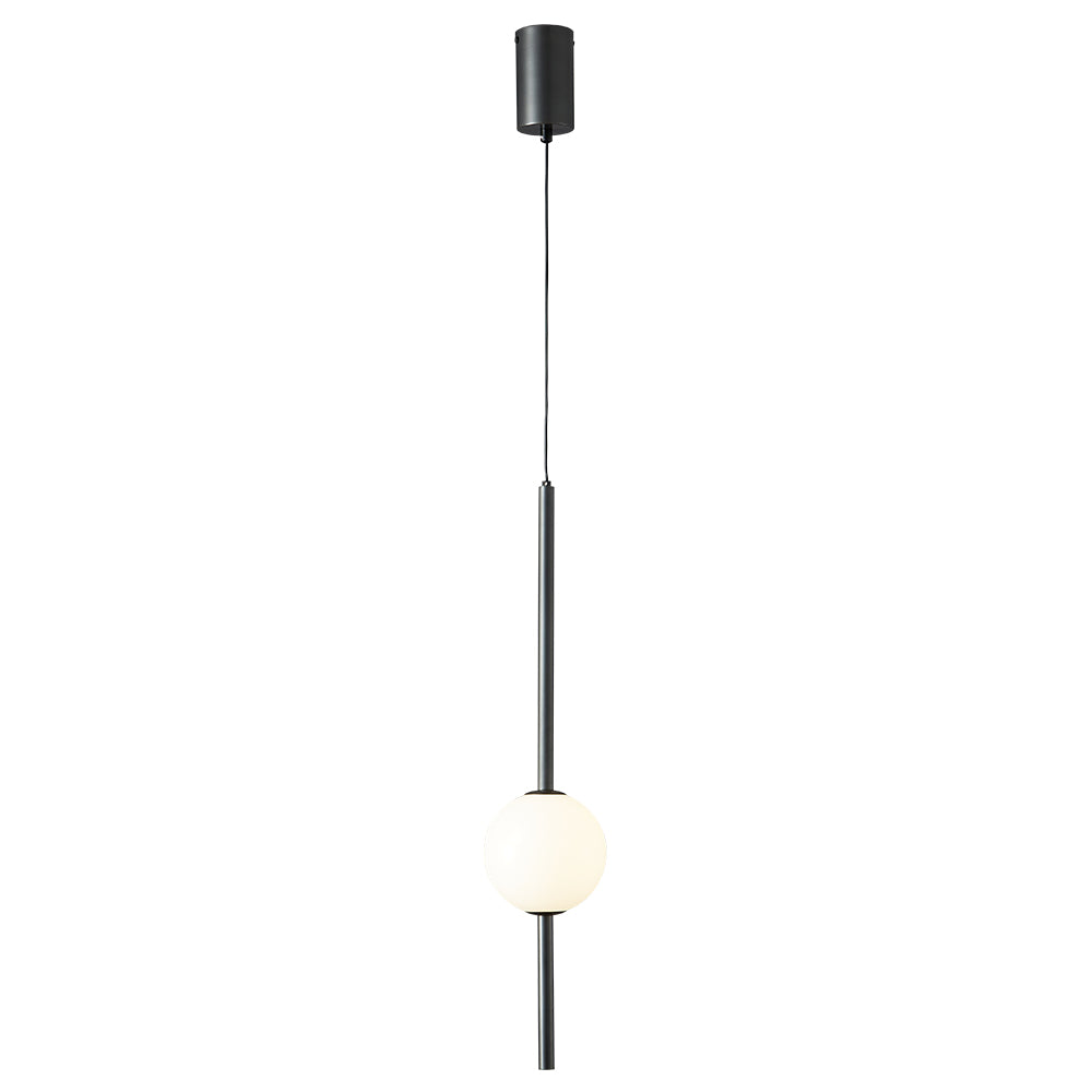 Lámpara colgante led de vidrio y aluminio negro End Light 1 Esfera
