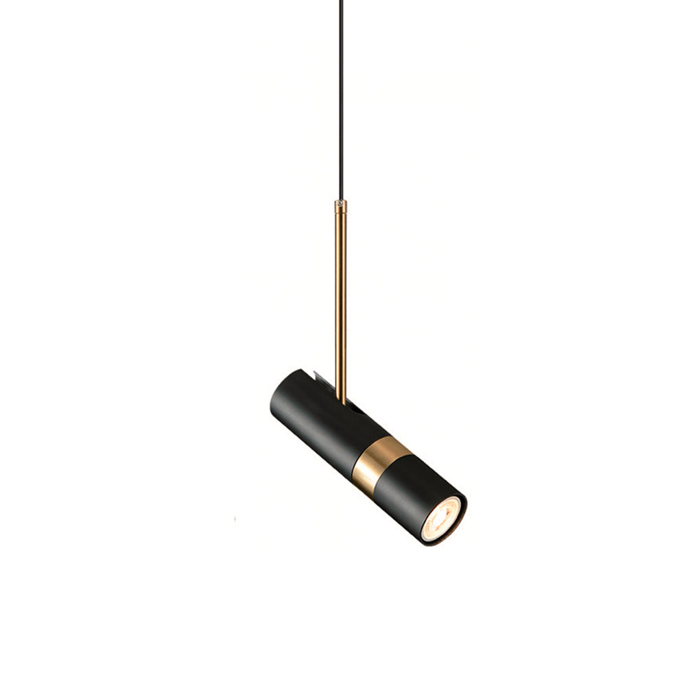 Foco colgante de aluminio negro y dorado Symphony