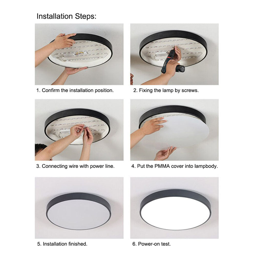Plafón circular gris Aura