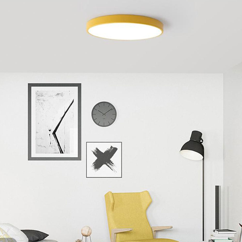 Plafón circular amarillo Aura