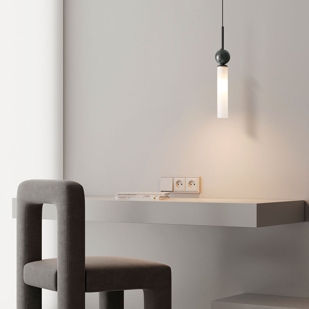 Lámpara colgante de vidrio opal Salta