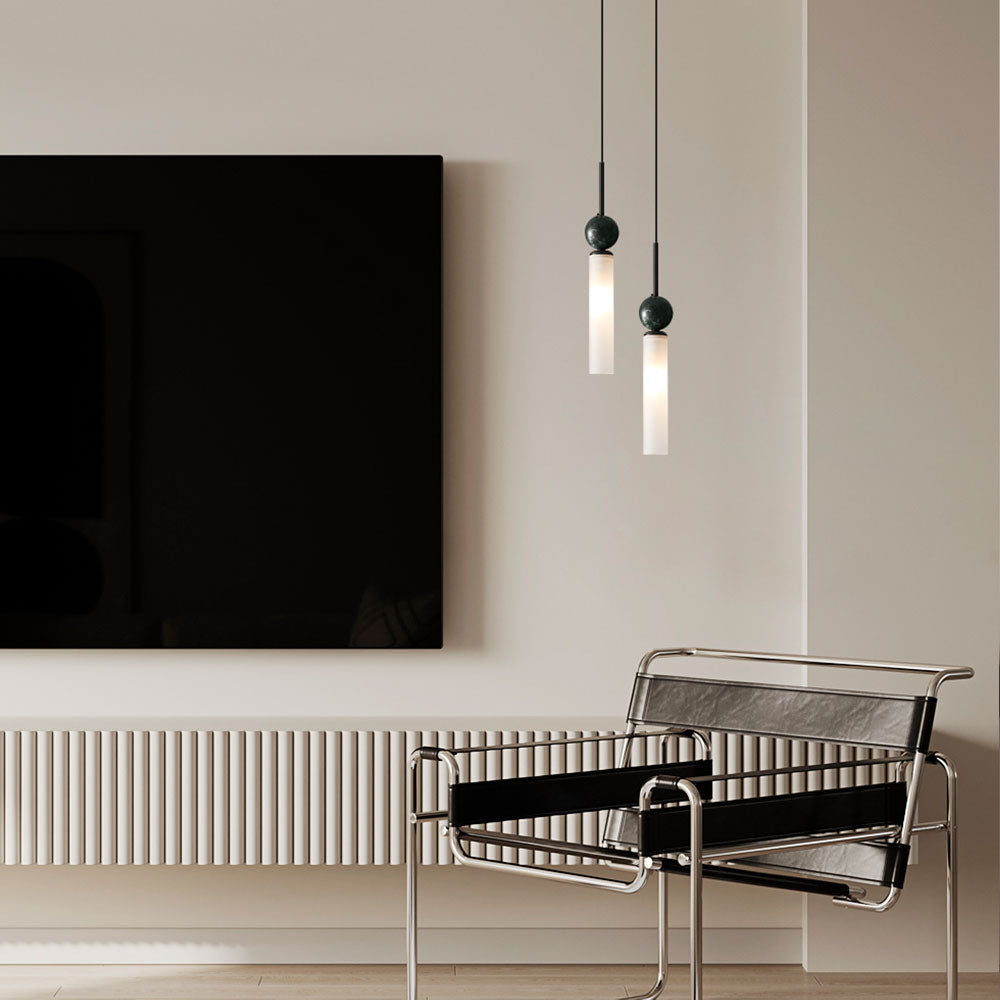 Lámpara colgante de vidrio opal Salta