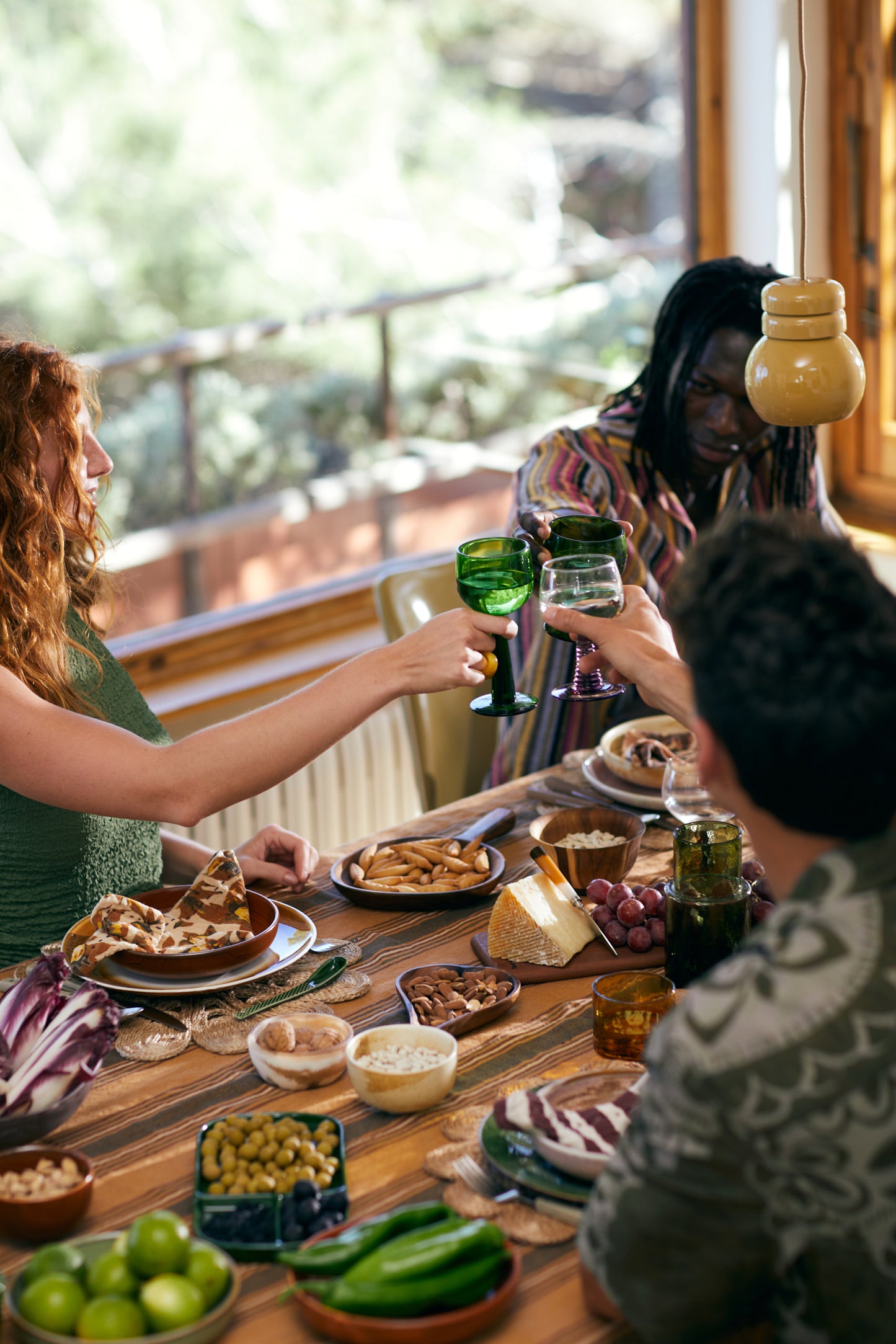 Colección Esmeraldas: copa de vino alta "Verde helecho" (juego de 4 unidades)
