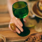 Colección Esmeraldas: copa de vino alta "Verde helecho" (juego de 4 unidades)