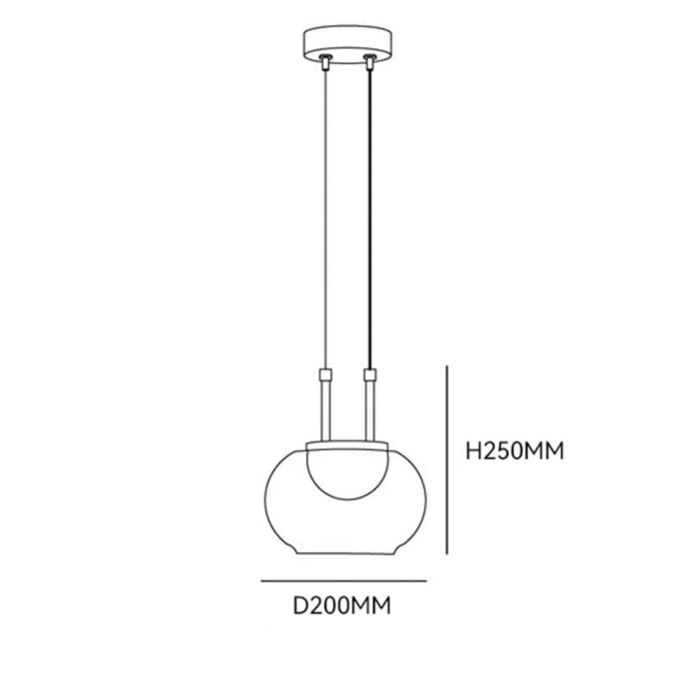 Lámpara colgante de aluminio y vidrio color smoke Merlo