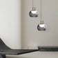 Lámpara colgante de aluminio y vidrio color smoke Merlo