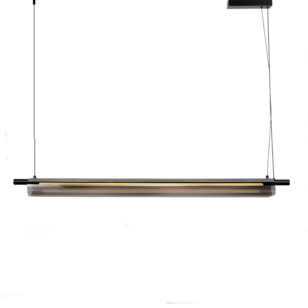 Lámpara de aluminio negro y vidrio Rawson