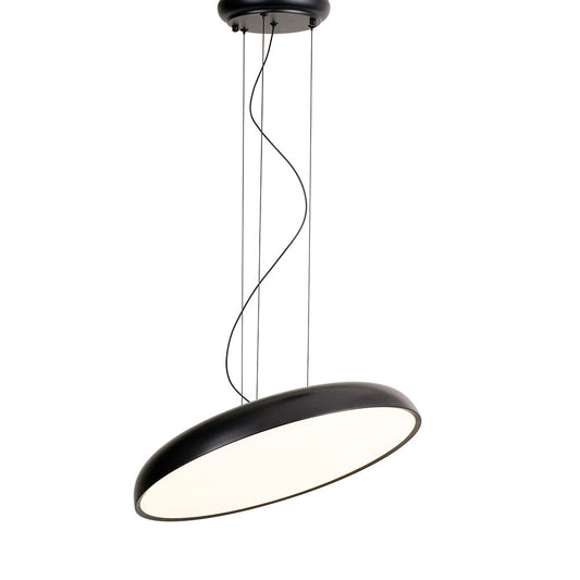 Lámpara colgante de aluminio led negra Cannes