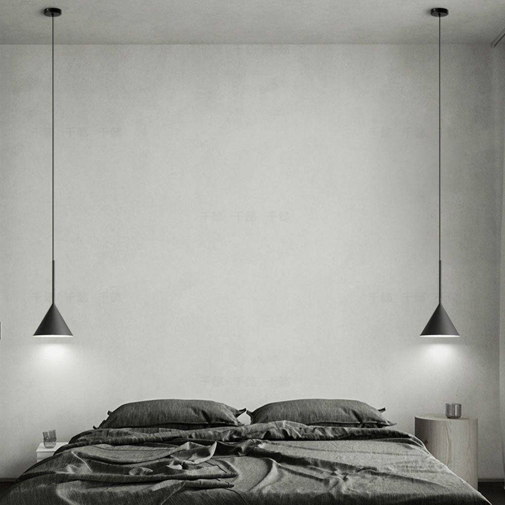 Lámpara colgante de aluminio negro Rosario