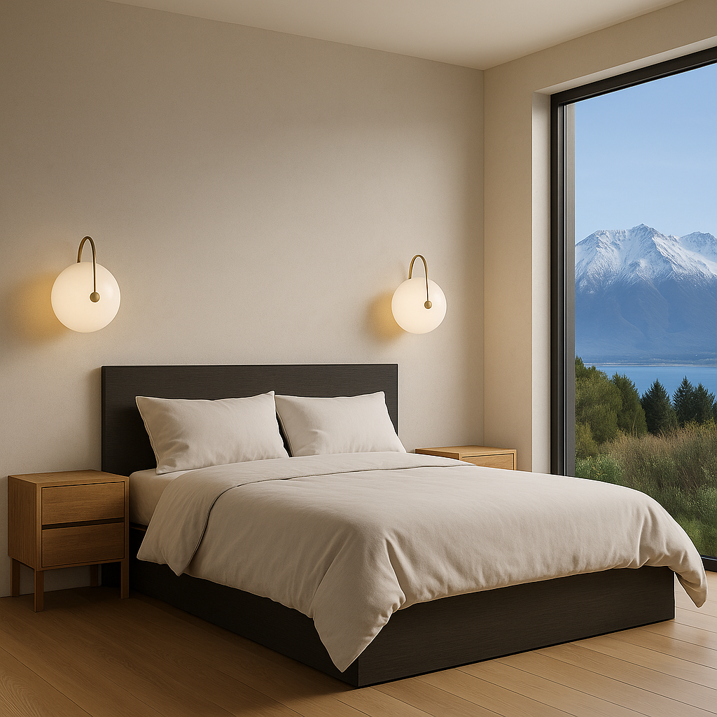 Apliqué de aluminio dorado y vidrio opal blanco Kiruna