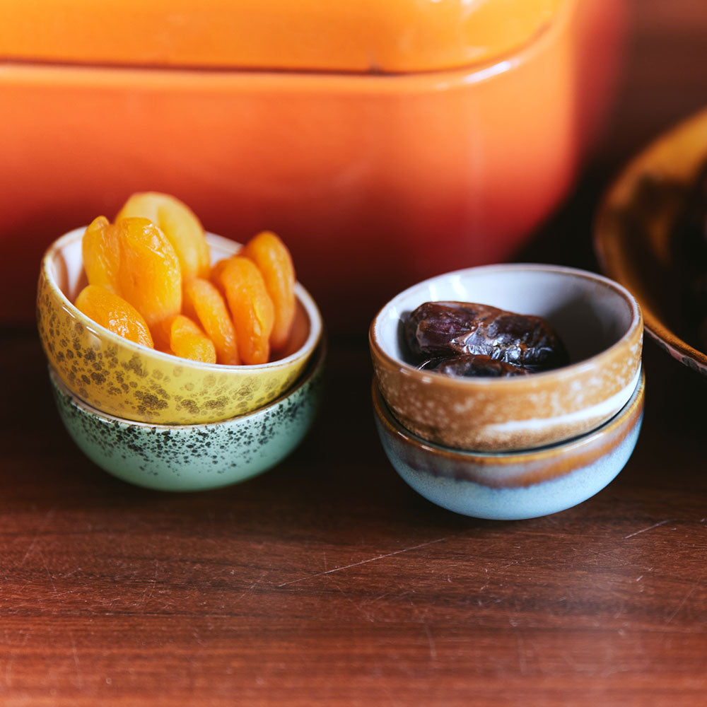 70s ceramics: Set de bowls XS "Castor" (juego de 4 unidades)