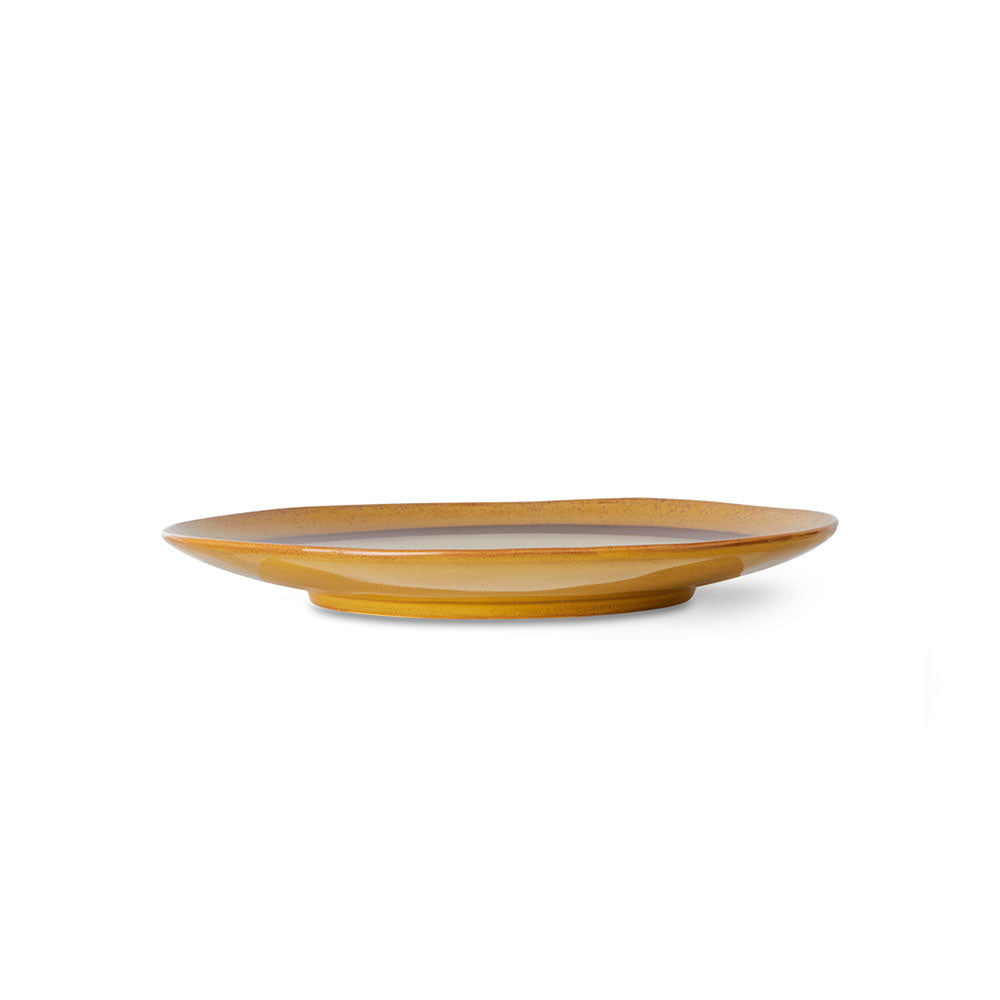 70s ceramics: Set de platos principal "Coconut" (juego de 2 unidades)