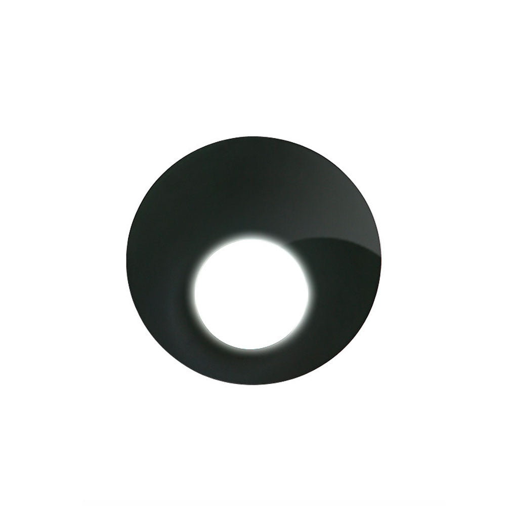 Apliqué de aluminio negro y vidrio opal Kibra