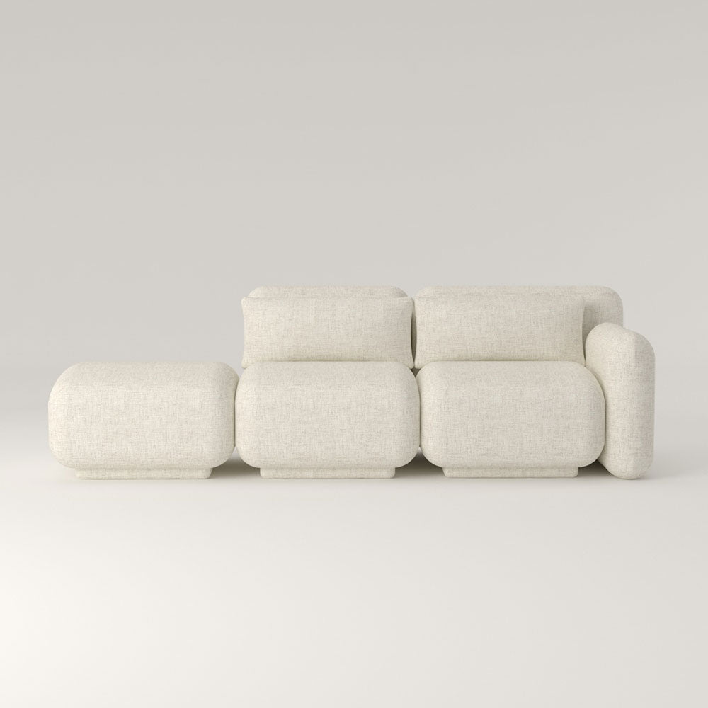 Dante Sofá Modular - Tres Módulos - Módulo Brazo Derecho + Intermedio + Pouf
