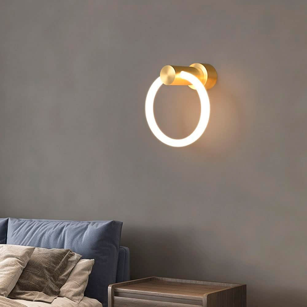 Foco de aluminio dorado led Lyon