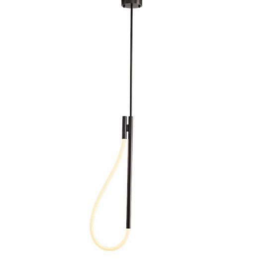 Lámpara de aluminio negro con cuerda led Lille
