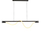 Lámpara de aluminio negro con cuerda led Rennes