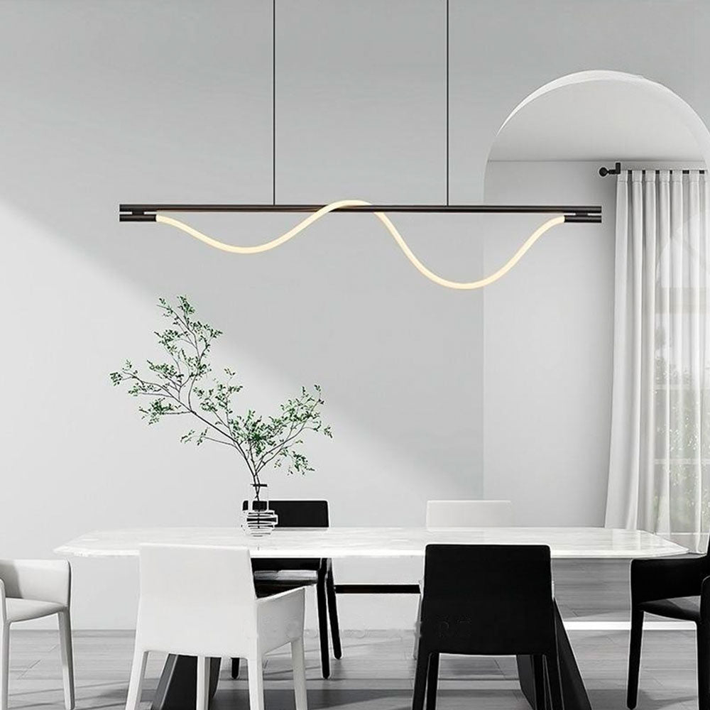 Lámpara de aluminio negro con cuerda led Rennes