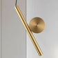 Foco colgante de aluminio dorado Lugano