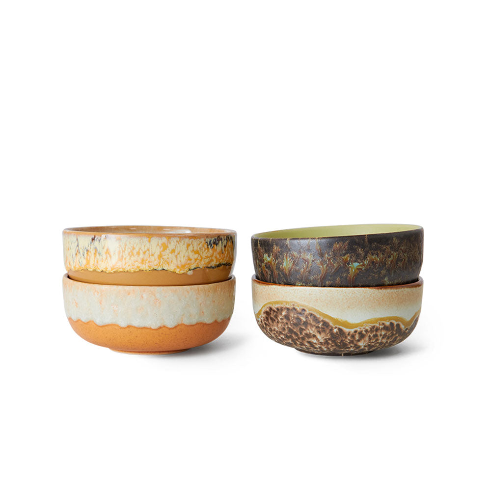 70s ceramics: Set de bowls "Drift" (juego de 4 unidades)