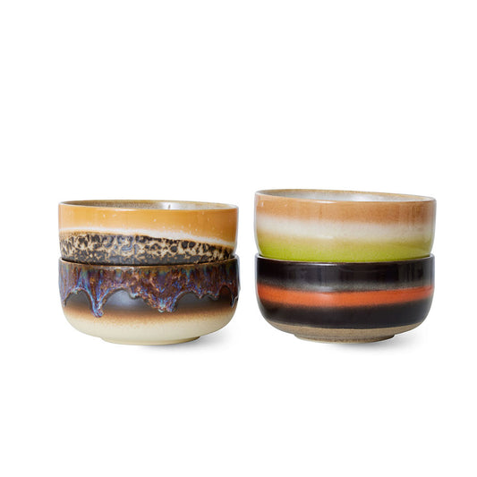 70s ceramics: Set de bowls "Humus" (juego de 4 unidades)