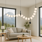 Lámpara colgante de aluminio y acrilico led negra Tiburgo