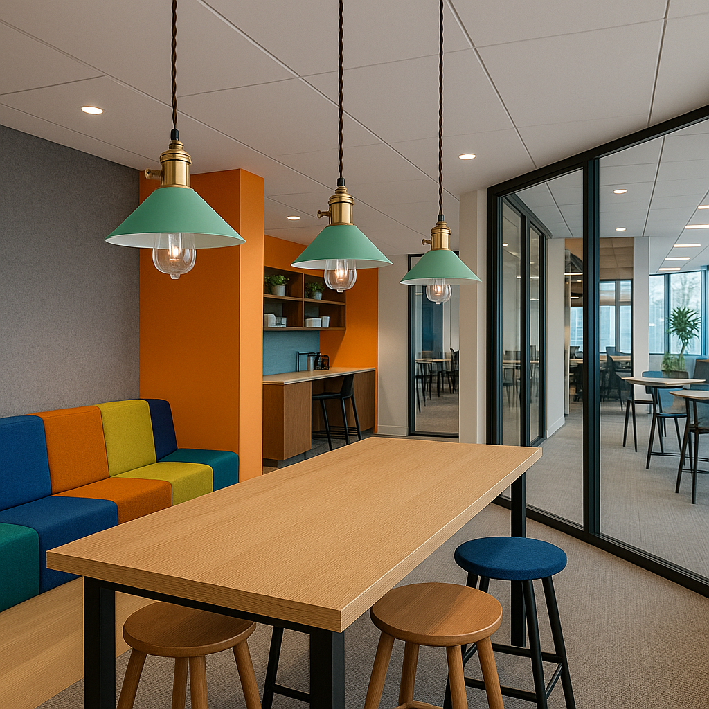 Lámpara colgante metálica verde Colors II