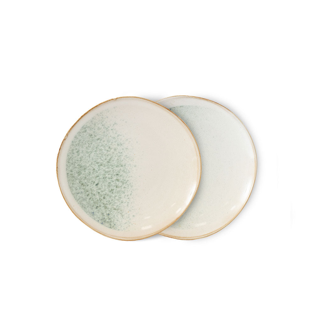 70s ceramics: Set de platos "Mist" (juego de 2 unidades)
