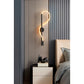 Apliqué de aluminio negro y cordón led Larvik