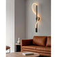 Apliqué de aluminio negro y cordón led Larvik