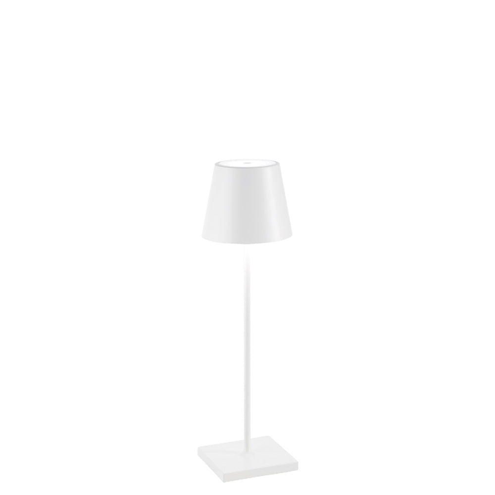 Lámpara de mesa en aluminio blanco Shift