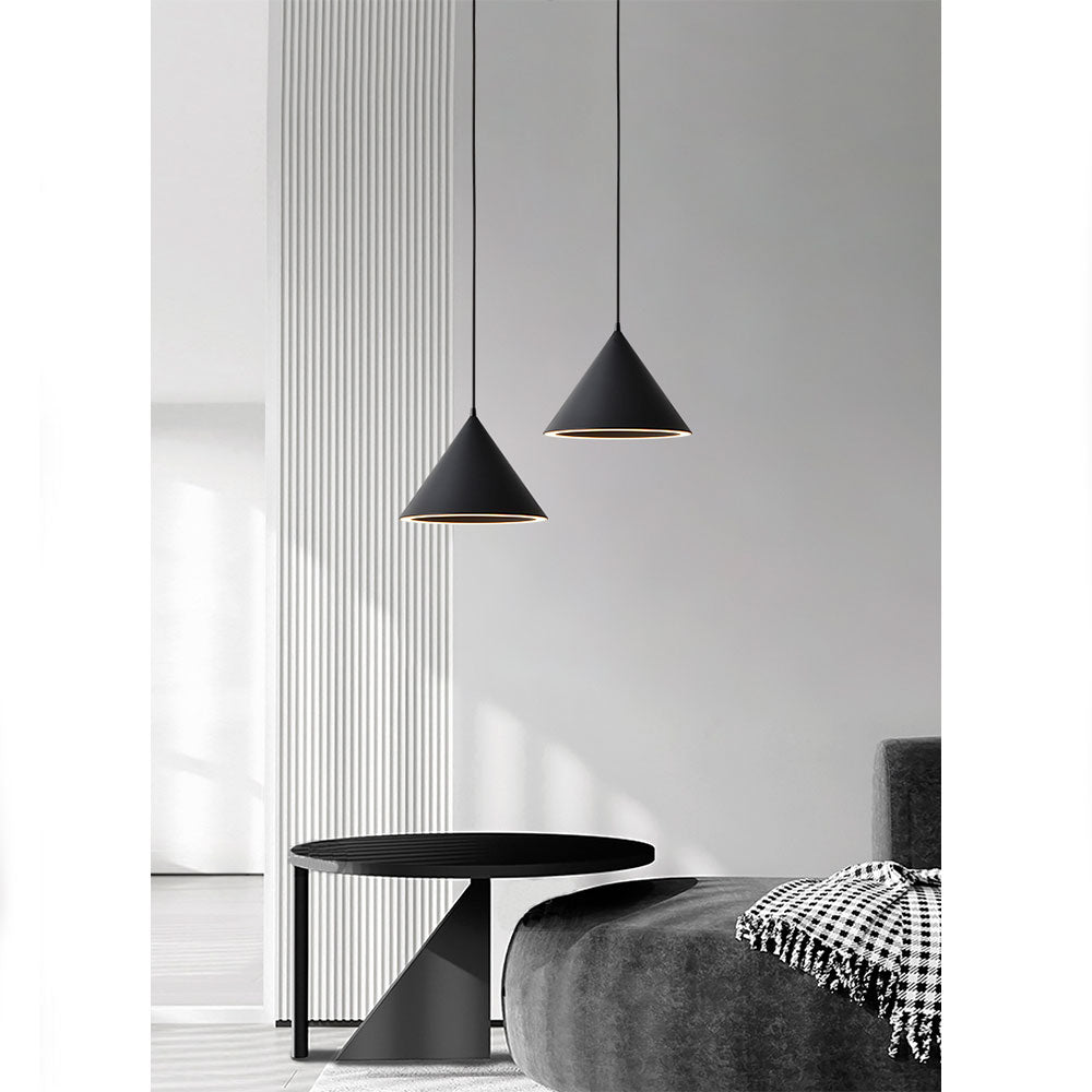 Lámpara colgante de aluminio negro led Thika