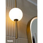 Lámpara colgante led de vidrio y aluminio dorado End Light 1 Esfera