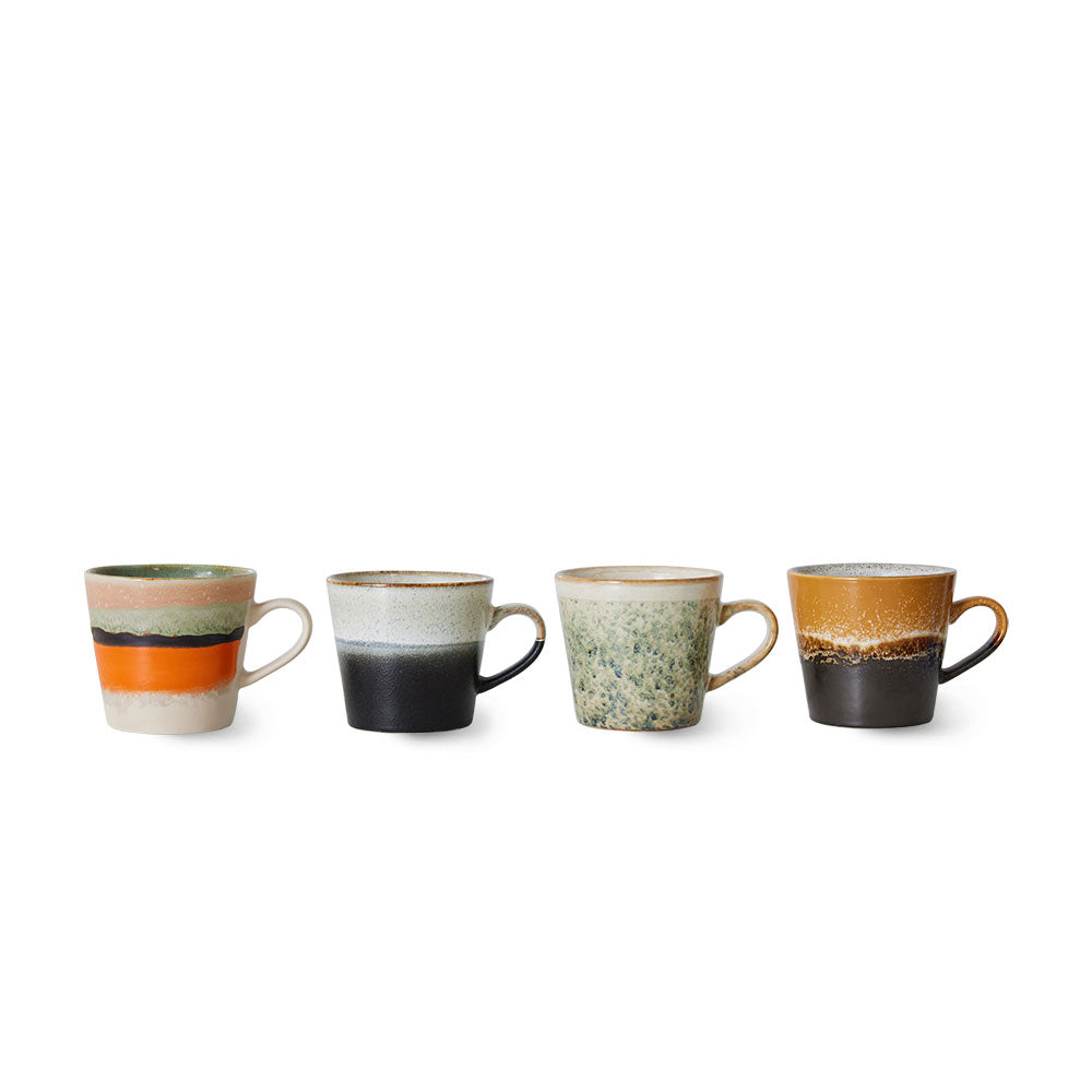 70s ceramics: Tazas de Café, "Verve" (juego de 4 unidades)