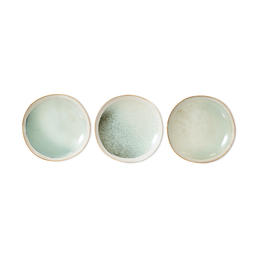 70s ceramics: Set de platos "Mist" (juego de 2 unidades)