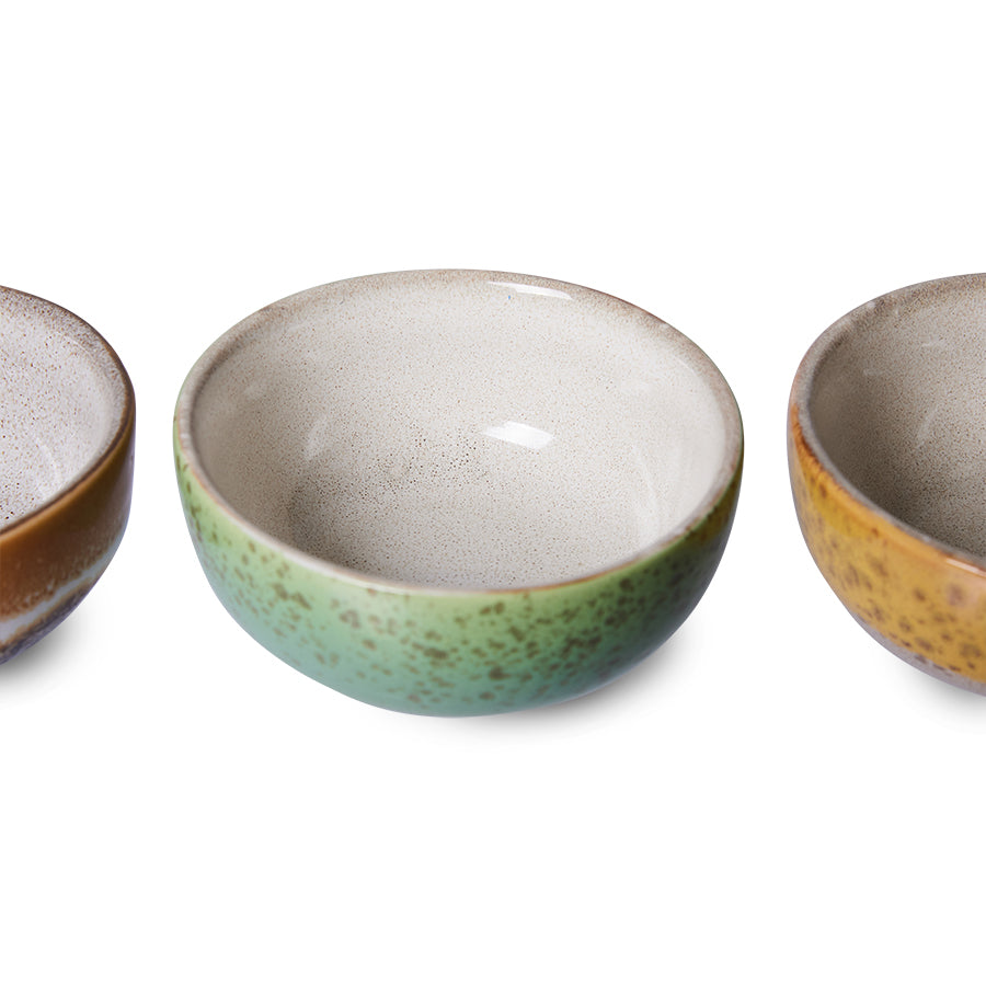 70s ceramics: Set de bowls XS "Castor" (juego de 4 unidades)
