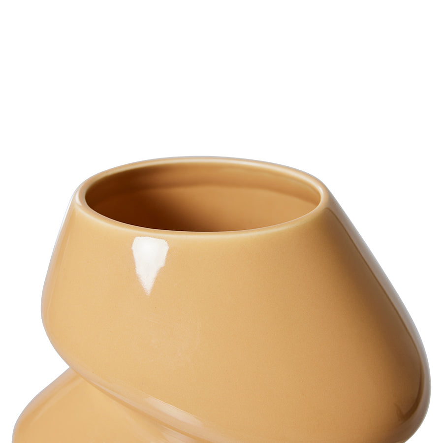 Jarrón de cerámica orgánico "Cappuccino" S