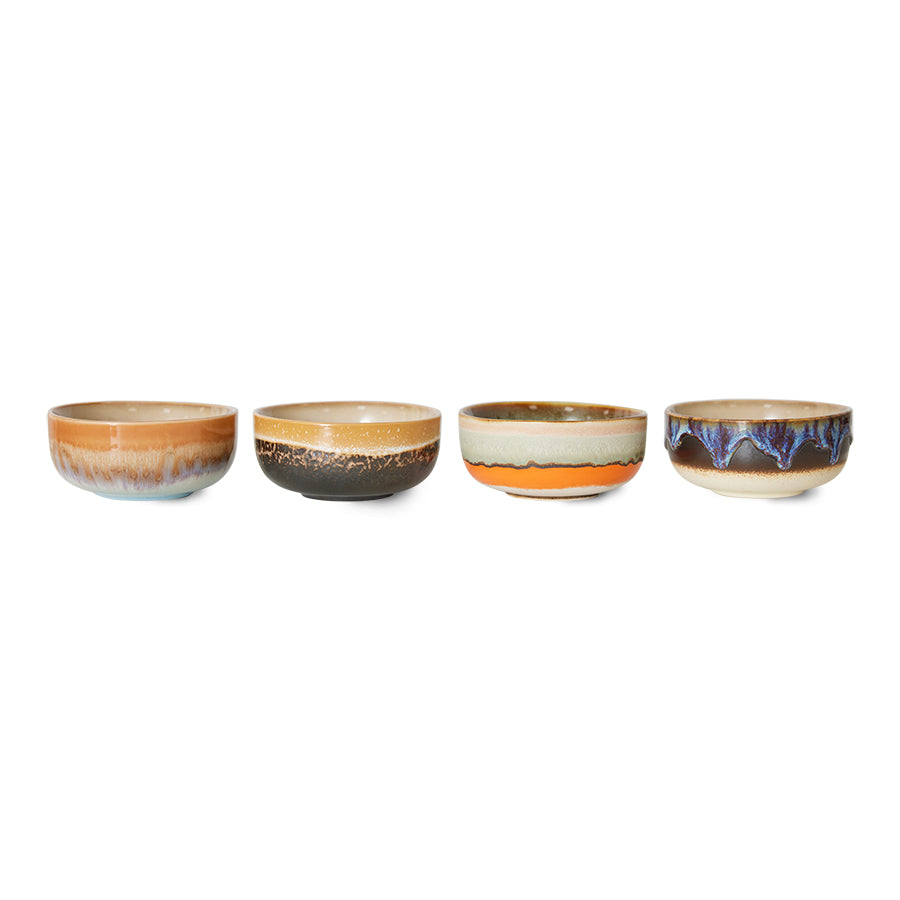70s ceramics: Set de bowls "Crystal" (juego de 4 unidades)