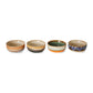 70s ceramics: Set de bowls "Crystal" (juego de 4 unidades)