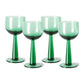 Colección Esmeraldas: copa de vino alta "Verde helecho" (juego de 4 unidades)