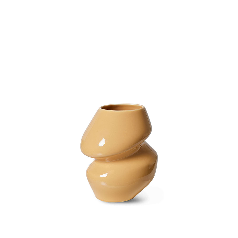 Jarrón de cerámica orgánico "Cappuccino" S