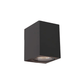 Apliqué de exterior metálico negro Cube corto