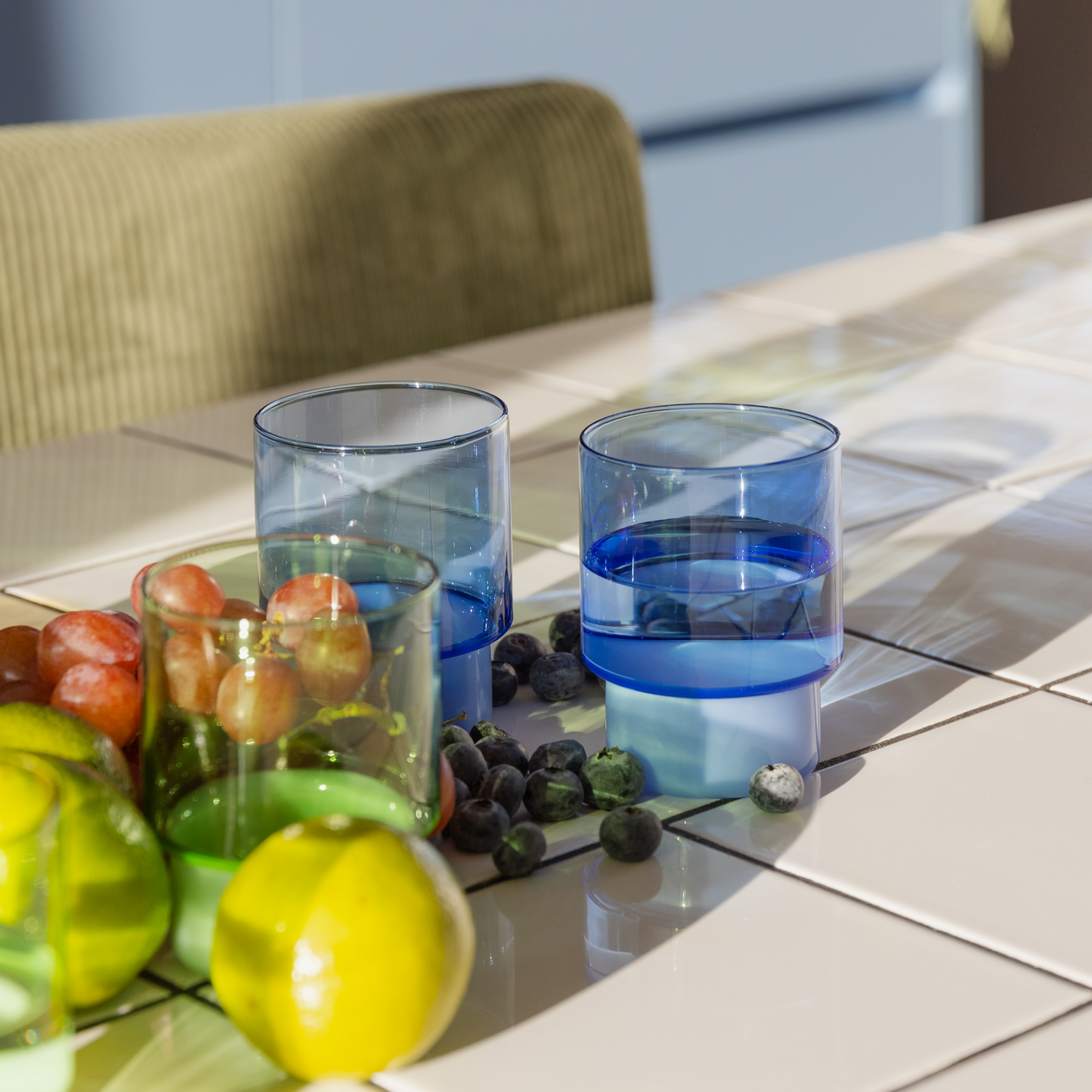 Vasos Jill azul, (2 unidades)