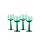 Colección Esmeraldas: copa de vino alta "Verde helecho" (juego de 4 unidades)