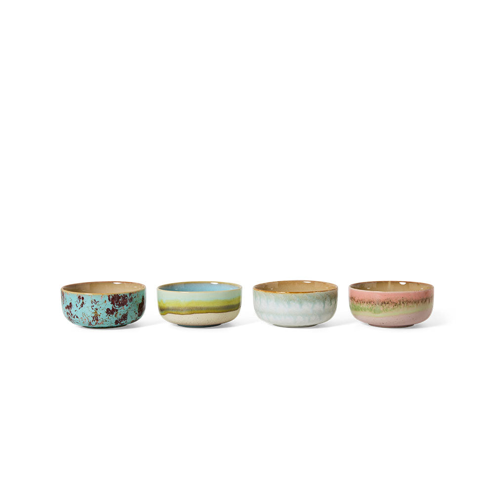 70´s ceramics, - Set de 4 Bowls - Impresión