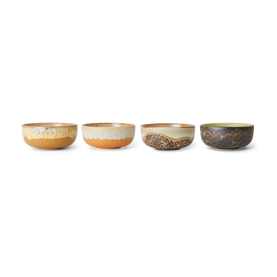 70s ceramics: Set de bowls "Drift" (juego de 4 unidades)