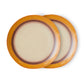 70s ceramics: Set de platos principal "Coconut" (juego de 2 unidades)
